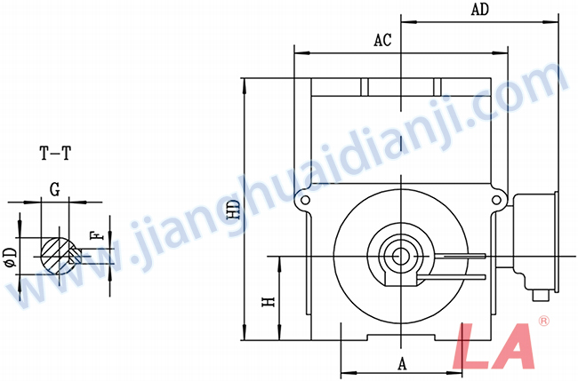 YHP系列磨煤機(jī)用高壓三相異步電動(dòng)機(jī)安裝尺寸圖(IP54、IP55 6KV) - 六安江淮電機(jī)有限公司