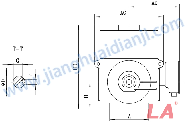 YHP系列磨煤機(jī)用高壓三相異步電動(dòng)機(jī)安裝尺寸圖(IP54、IP55 10KV) - 六安江淮電機(jī)有限公司